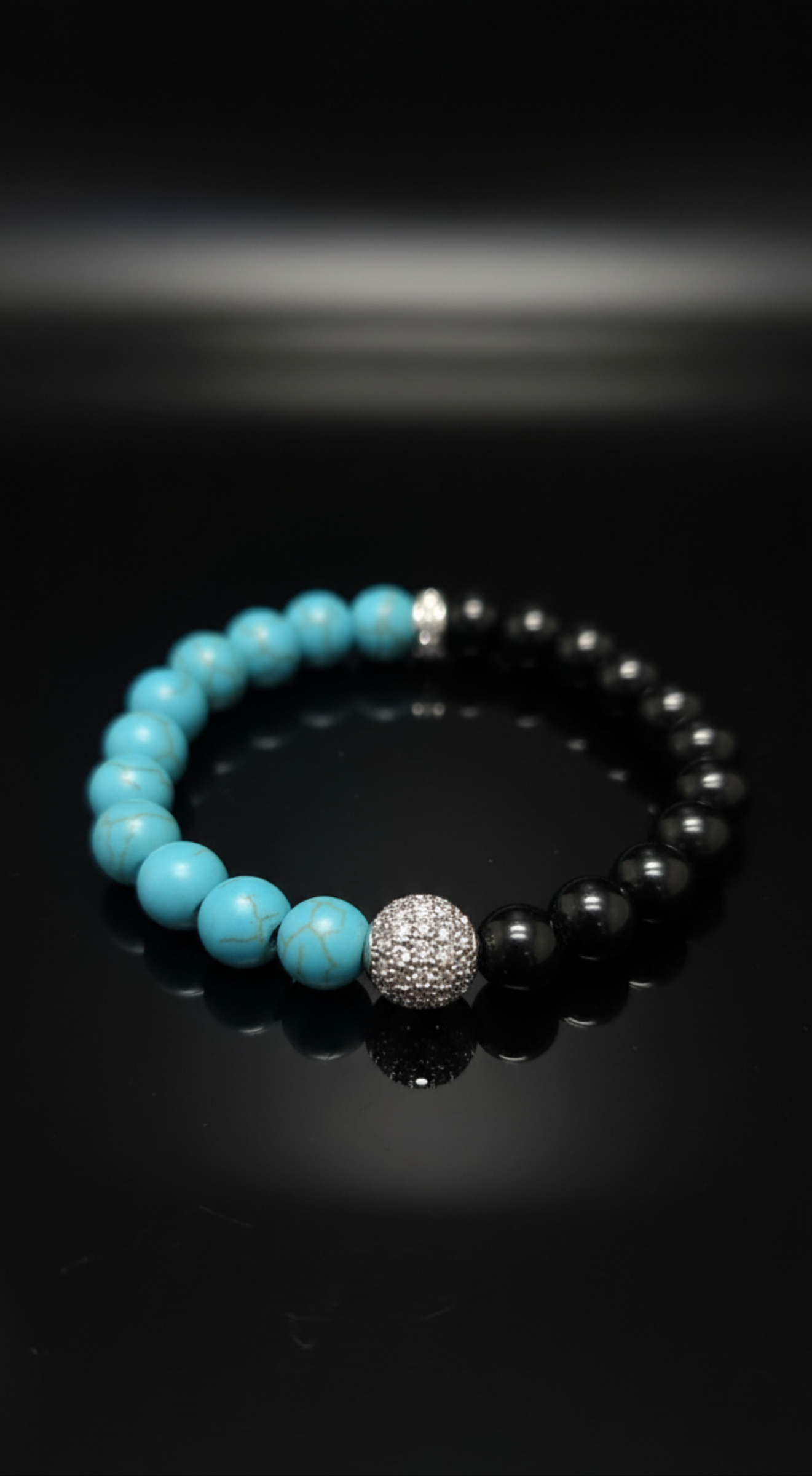 Turquoise and black bracelet