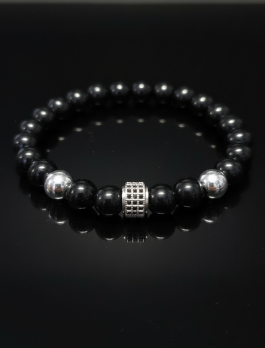 Gunmetal bead bracelet